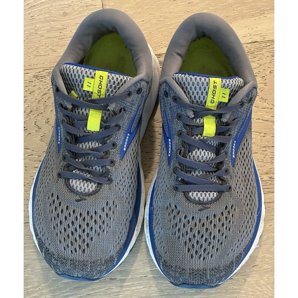 Brooks Ghost 11 Men's Running Shoes Gray & Blue Size 9 Extra Wide 4E 1102881D006
